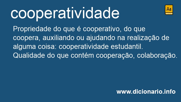 Significado de cooperatividade