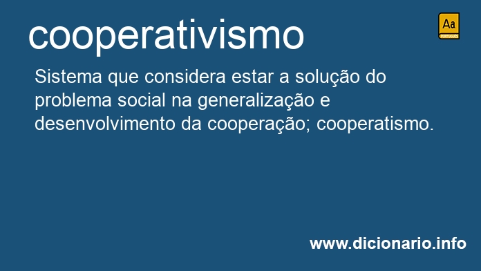 Significado de cooperativismo