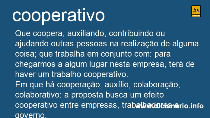 Significado de cooperativo