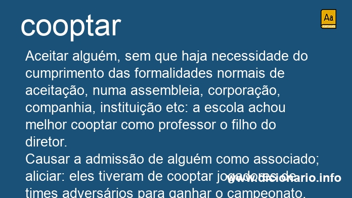 Significado de coopta