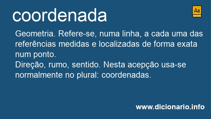 Significado de coordenada