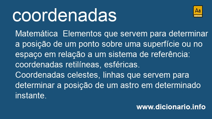 Significado de coordenadas