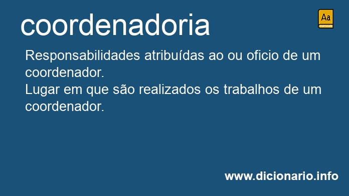 Significado de coordenadoria