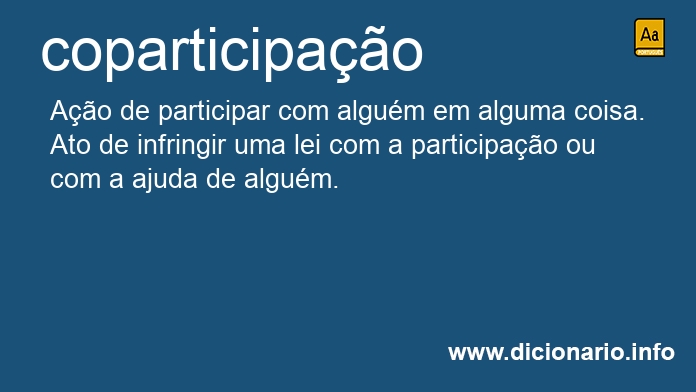Significado de coparticipao