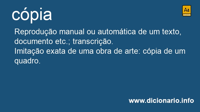 Significado de cpia