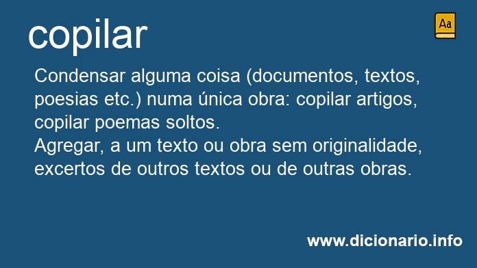 Significado de copilar