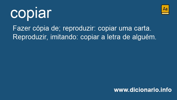 Significado de copiou