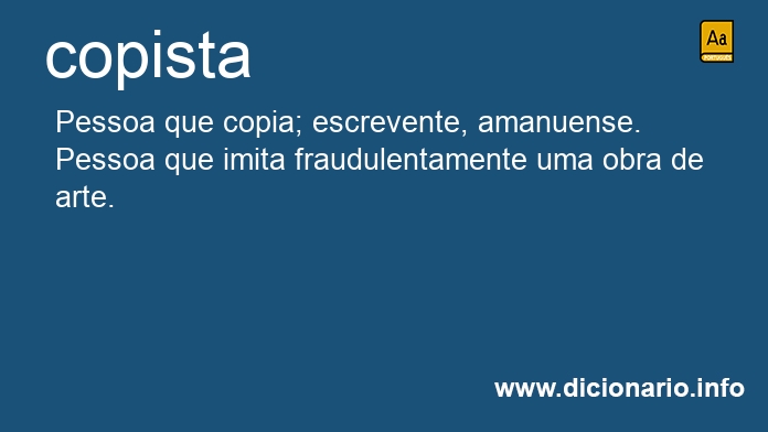 Significado de copista