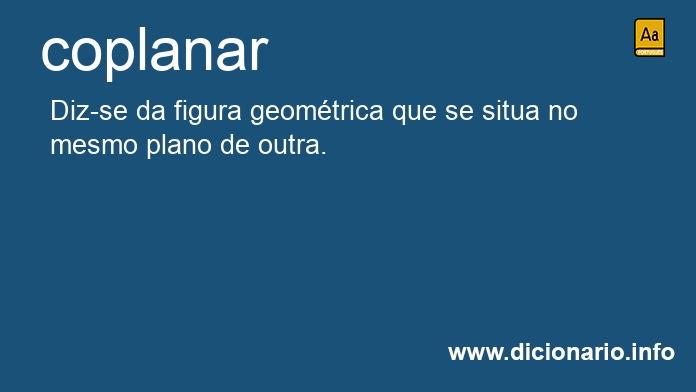 Significado de coplanares