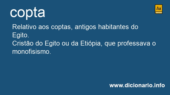Significado de coptas