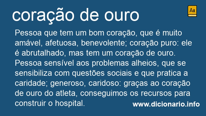 Significado de corao de ouro