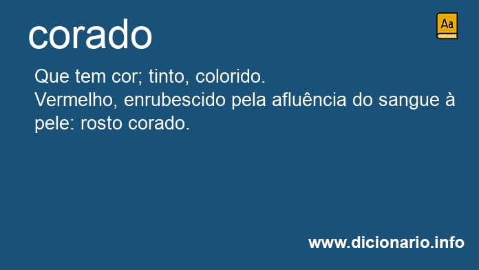 Significado de corado