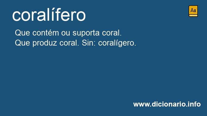 Significado de coralfero