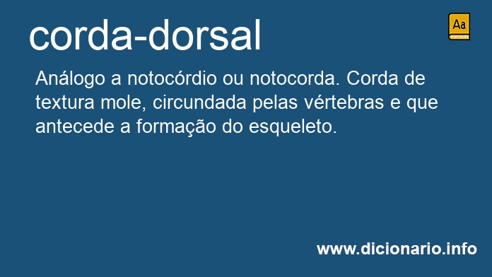 Significado de corda-dorsal