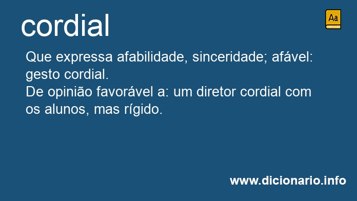 Significado de cordiais