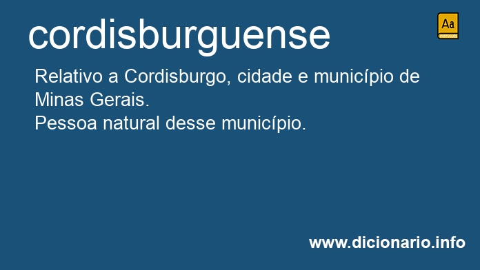 Significado de cordisburguense