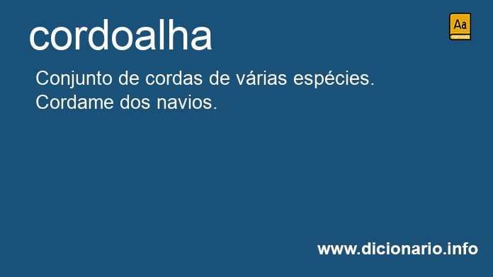 Significado de cordoalhas