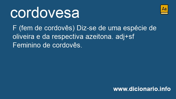 Significado de cordovesa