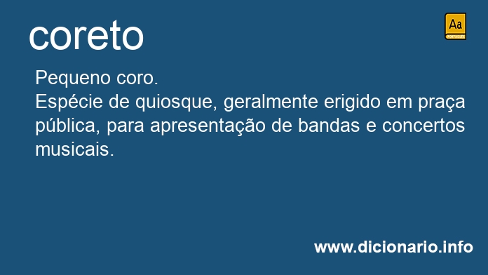 Significado de coretos