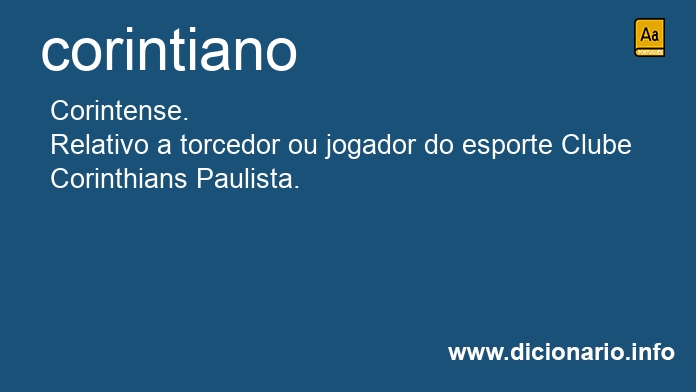 Significado de corintiano