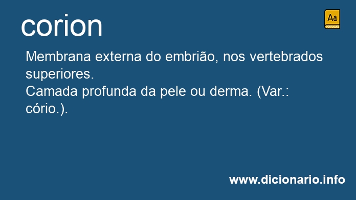 Significado de corion