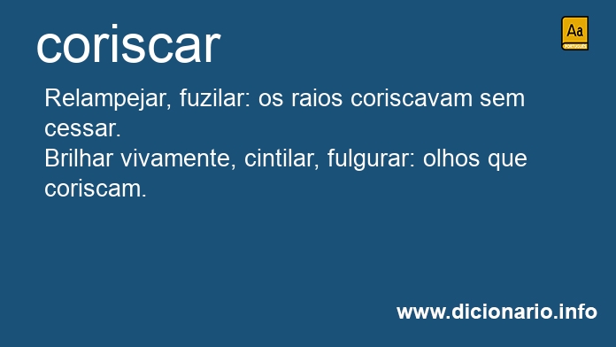 Significado de coriscareis