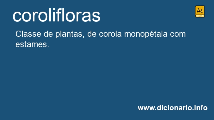 Significado de corolifloras