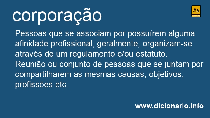 Significado de corporao