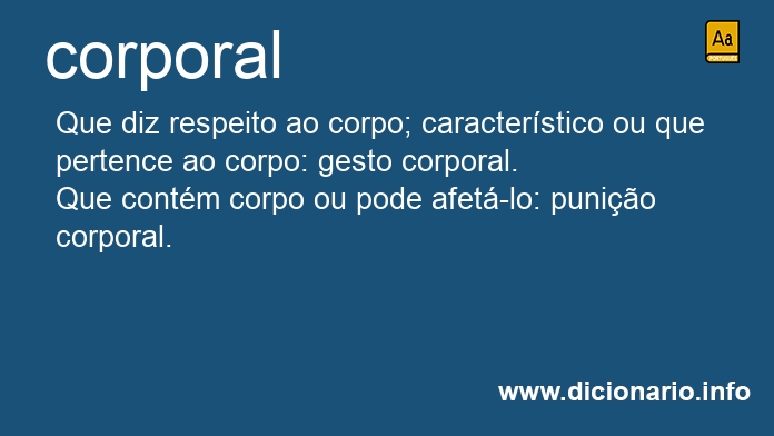 Significado de corporal