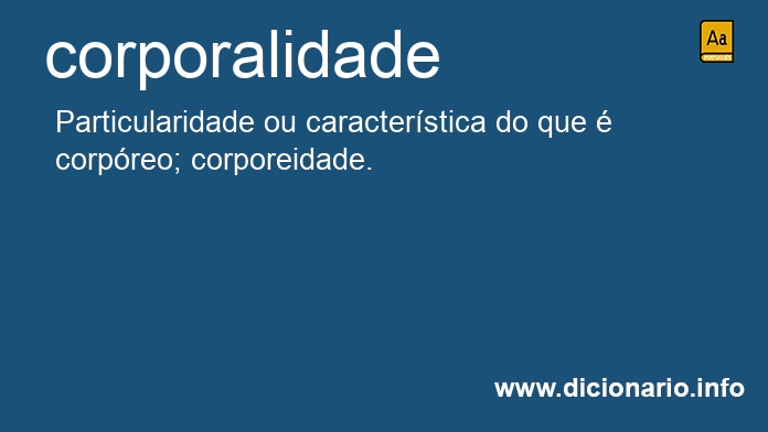 Significado de corporalidade