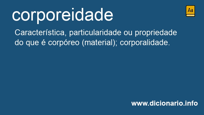 Significado de corporeidades