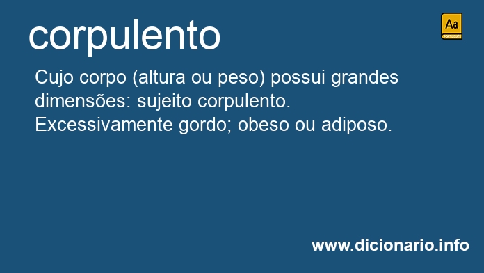 Significado de corpulento