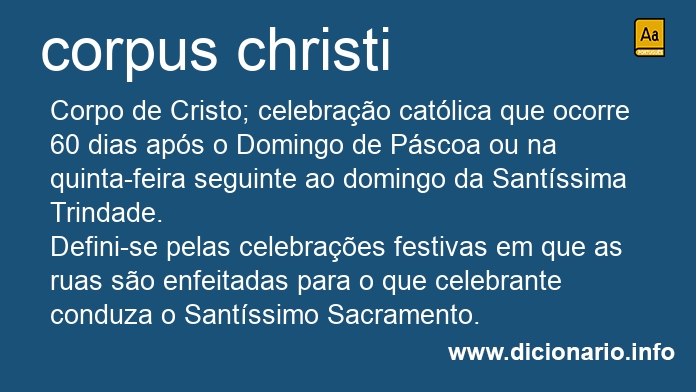 Significado de corpus christi