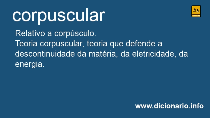 Significado de corpuscular