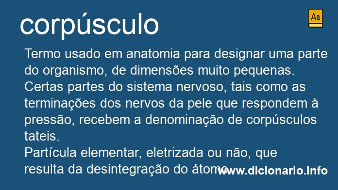 Significado de corpsculo