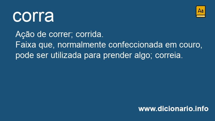 Significado de corra