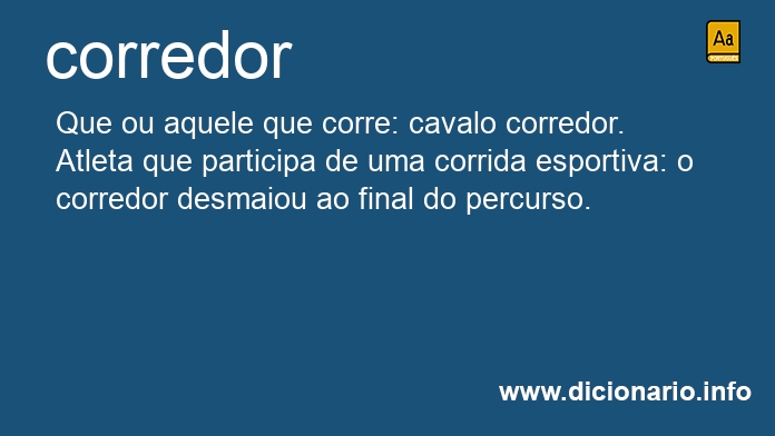 Significado de corredor