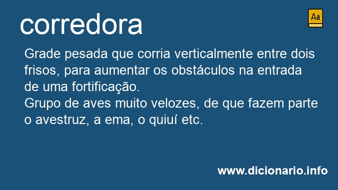 Significado de corredora