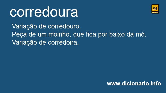 Significado de corredoura