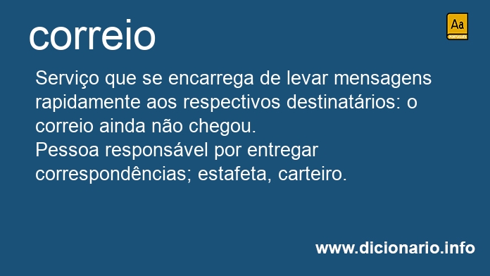 Significado de correio