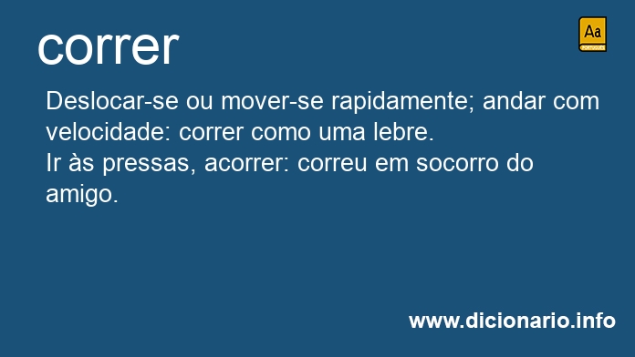 Significado de correr