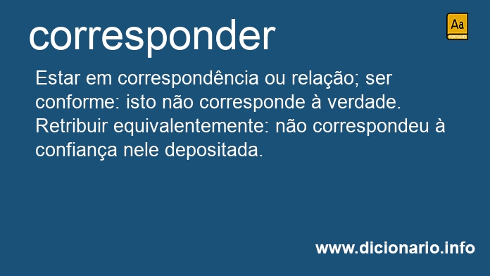 Significado de correspondendo