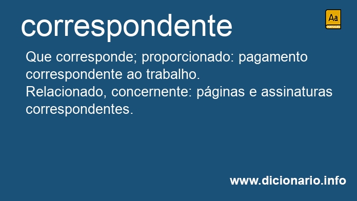 Significado de correspondente