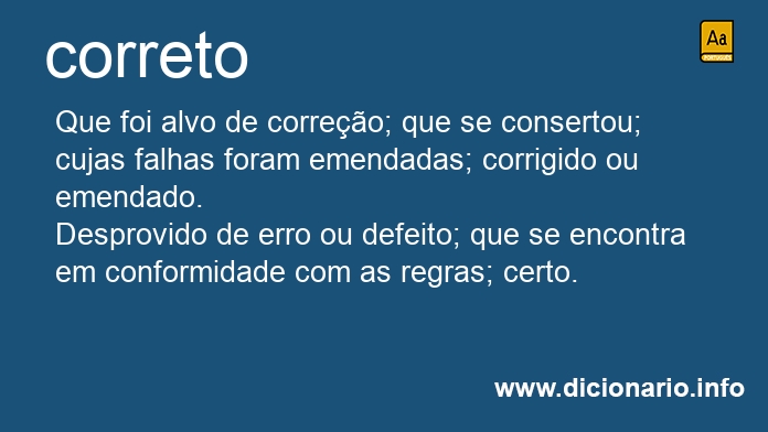 Significado de corretssimo