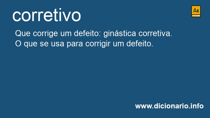 Significado de corretiva