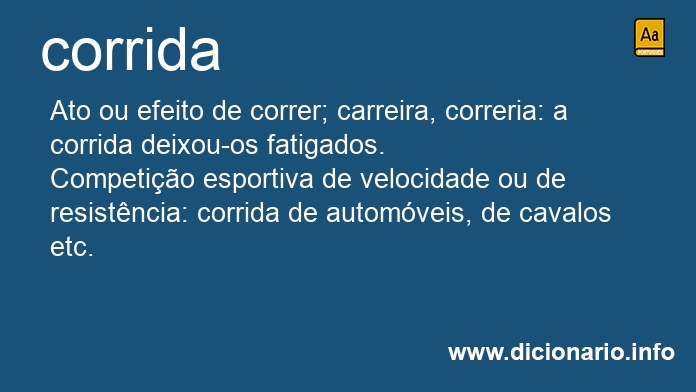 Significado de corrida