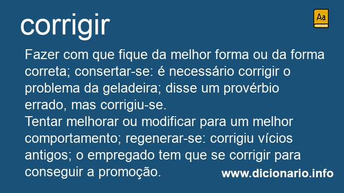 Significado de corrigem