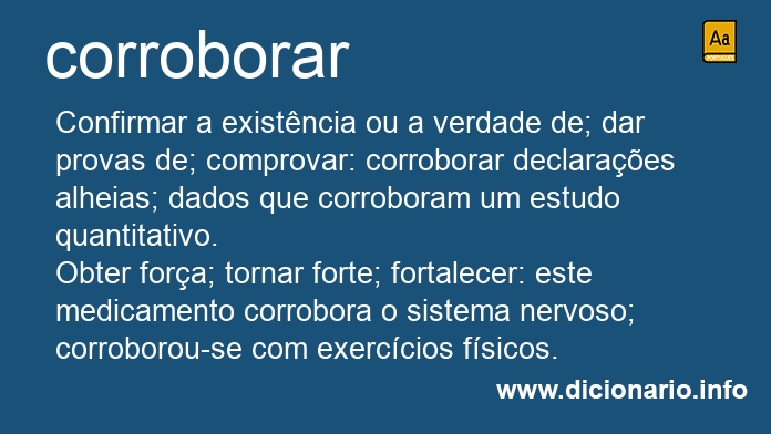 Significado de corroborars