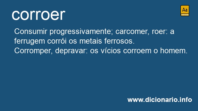 Significado de corroer