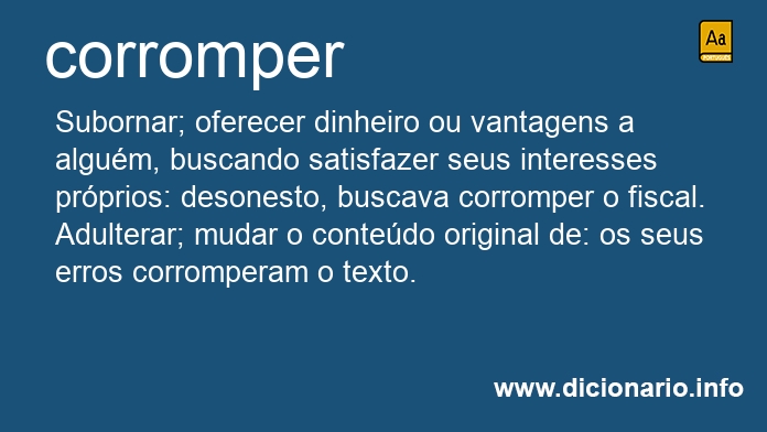 Significado de corrompem